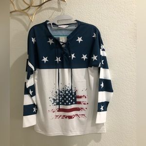 NWT Keren Hart long sleeve shirt size Small